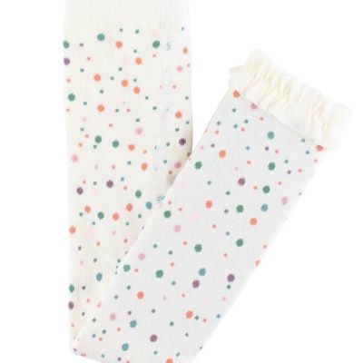 - Spotty Dot Footless Ruffle Tights - 2T-4T